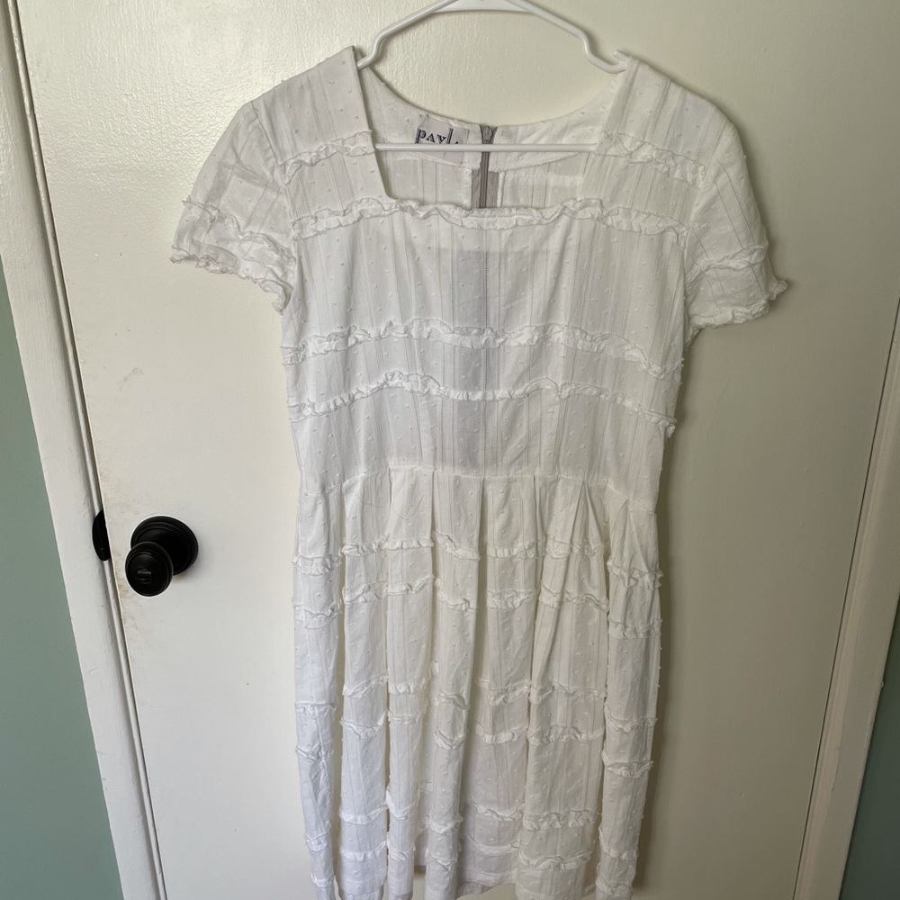 Ruffle white sundress